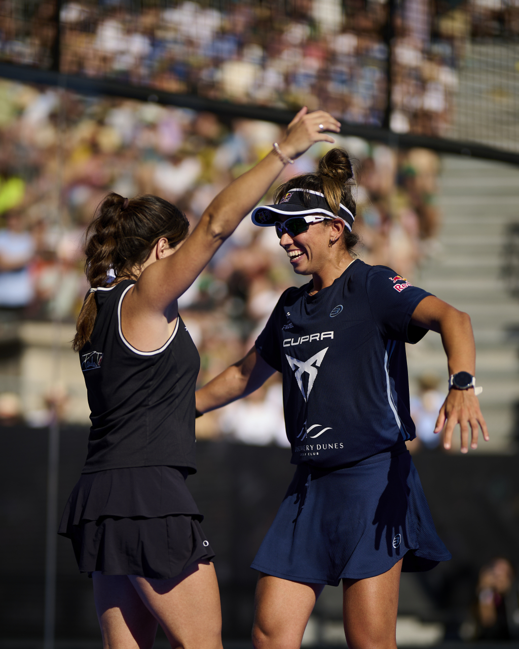 Bea y Josemaría celebrando el título conseguido en Valladolid / PremierPadel